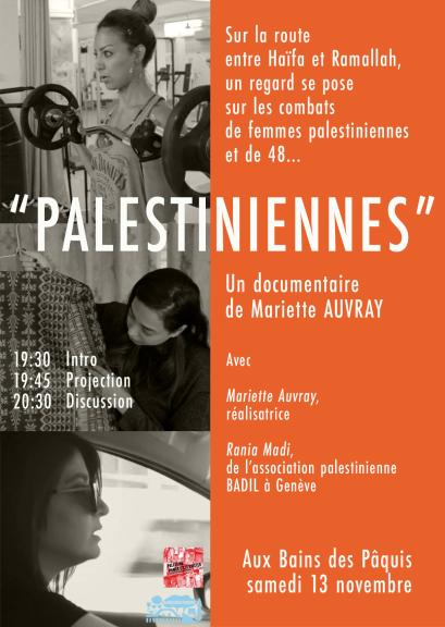 flyer documentaire palestiniennes